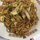 日清焼きそばで☆春キャベツと刻み葱の焼きそば☆